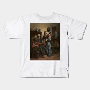 Don Quixote and Sancho Panza Entertained by Basil and Quiteria by Gustave Dore Kids T-Shirt